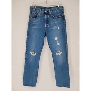 Levi's Distressed Button Fly Blue Jeans Men’s Size 30x30